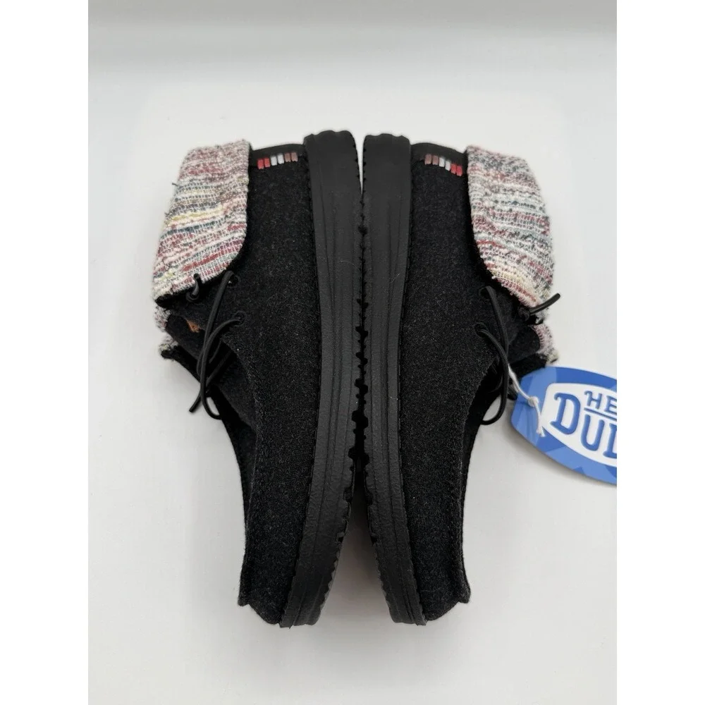 Hey Dude Wendy Fold Youth Baja Black Slip On,Youth YT 5,EU 37, NWOB